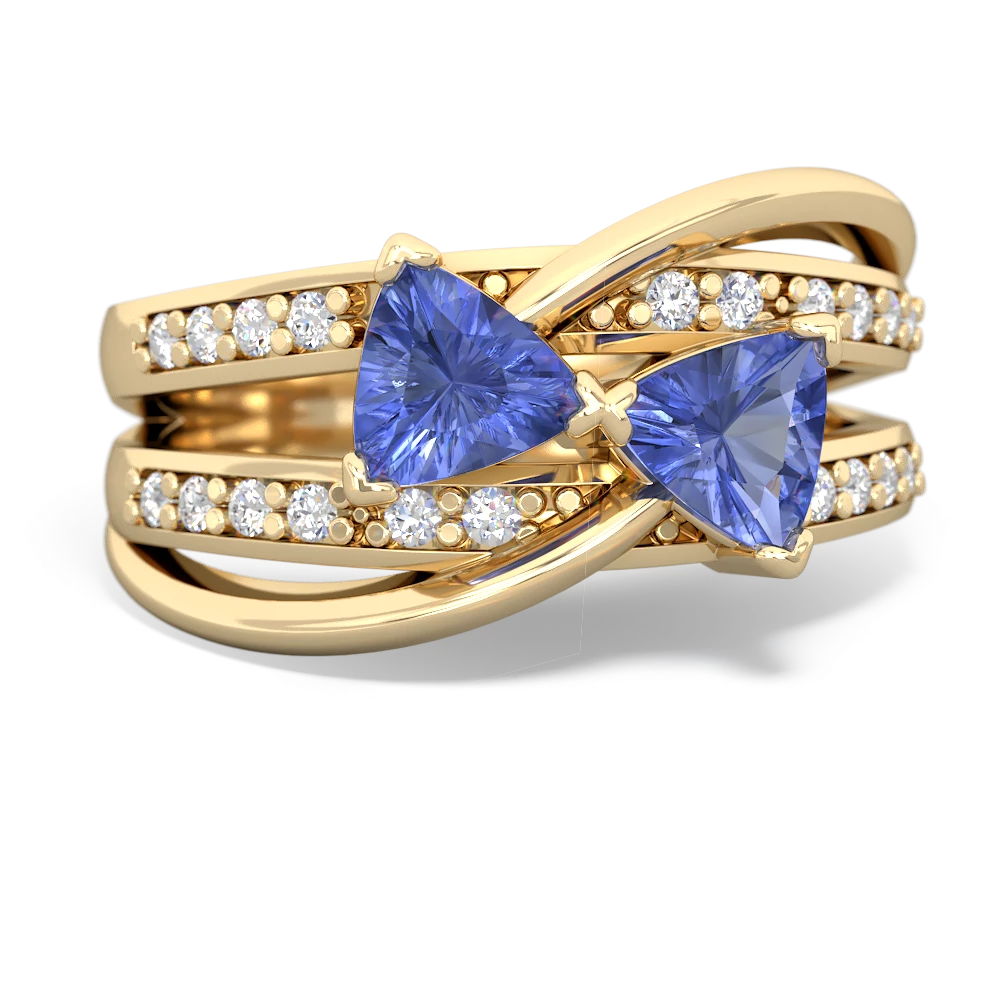 Tanzanite Bowtie 14K Yellow Gold ring R2360