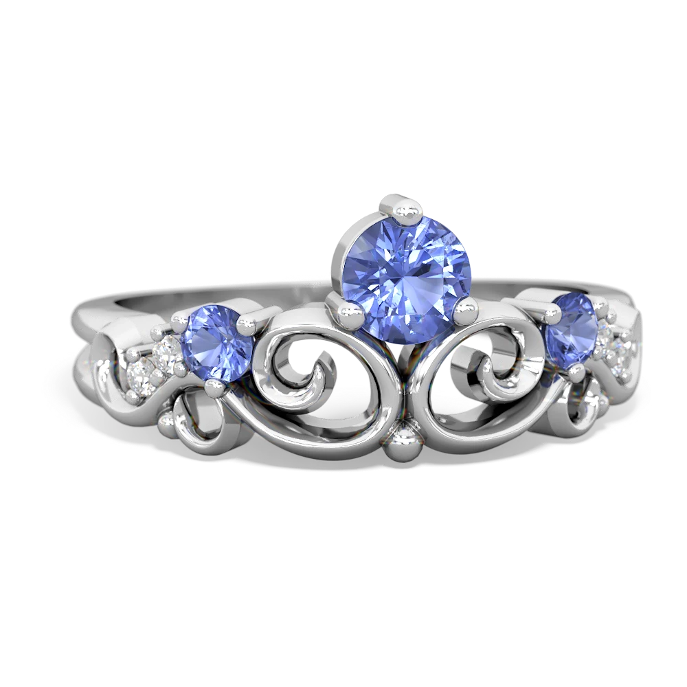 Aquamarine Crown Keepsake 14K White Gold ring R5740