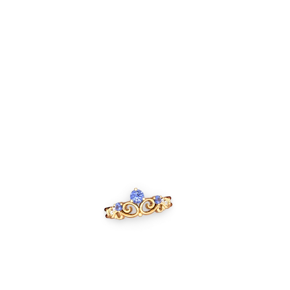 Garnet Crown Keepsake 14K Yellow Gold ring R5740