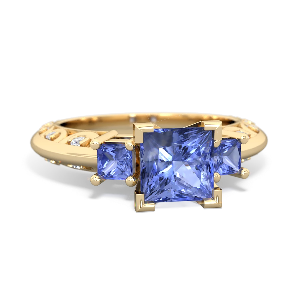 Amethyst Eternal Embrace Engagement 14K Yellow Gold ring C2001
