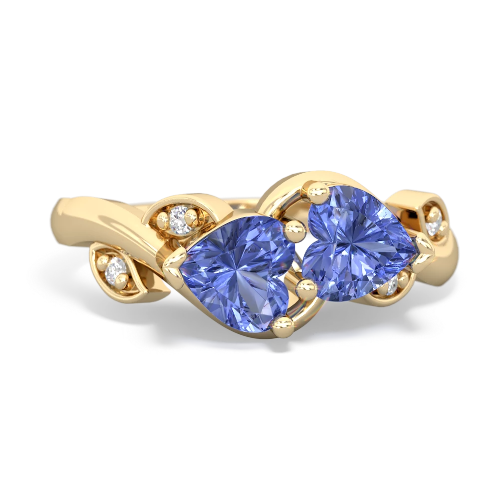 Tanzanite Floral Elegance 14K Yellow Gold ring R5790