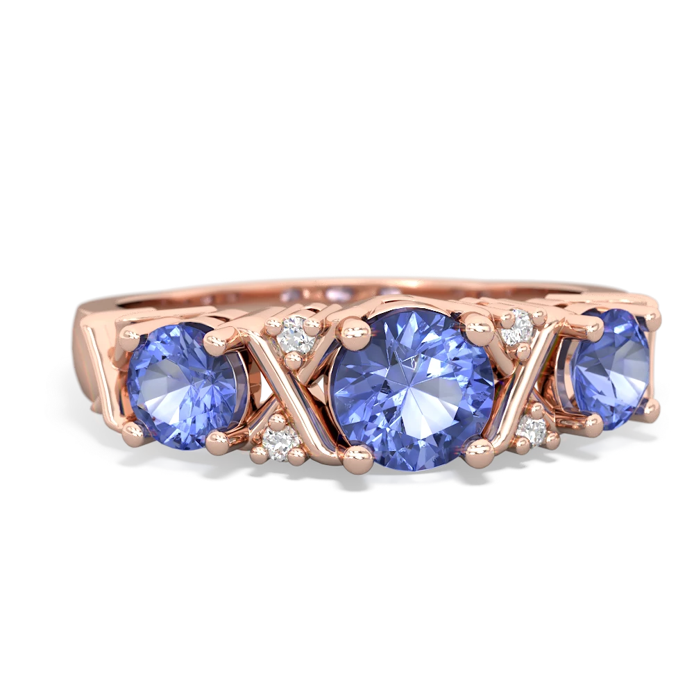 Amethyst Hugs And Kisses 14K Rose Gold ring R5016