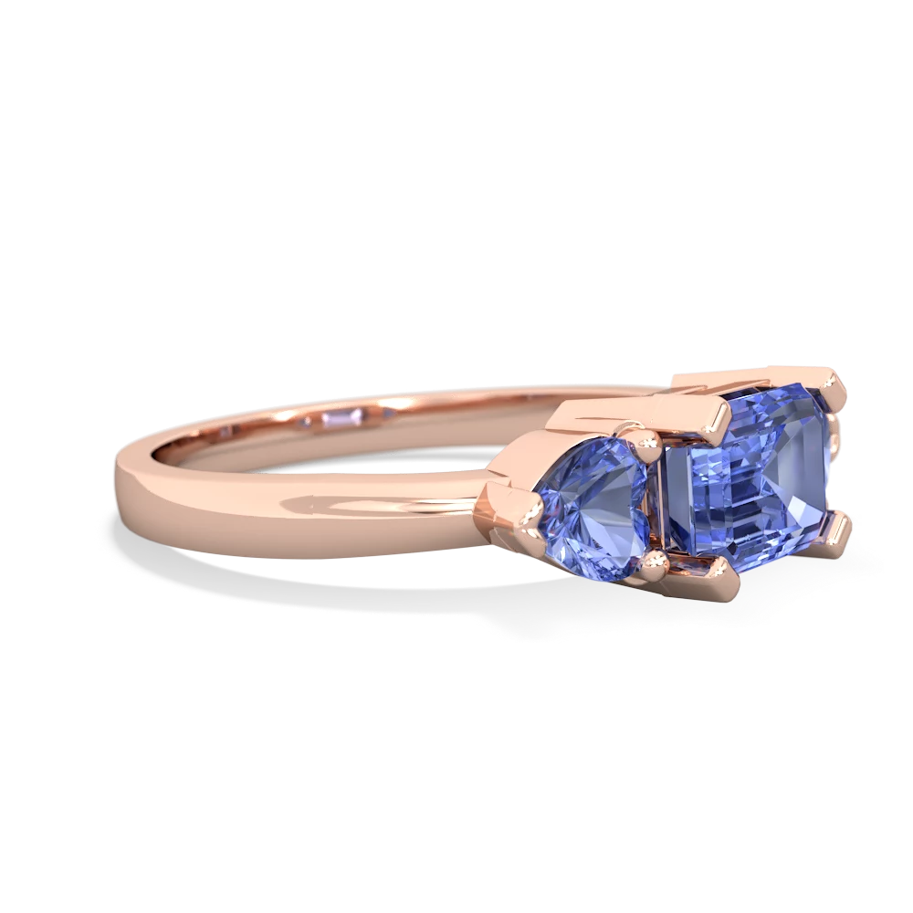 Sapphire Three Stone 14K Rose Gold ring R5235