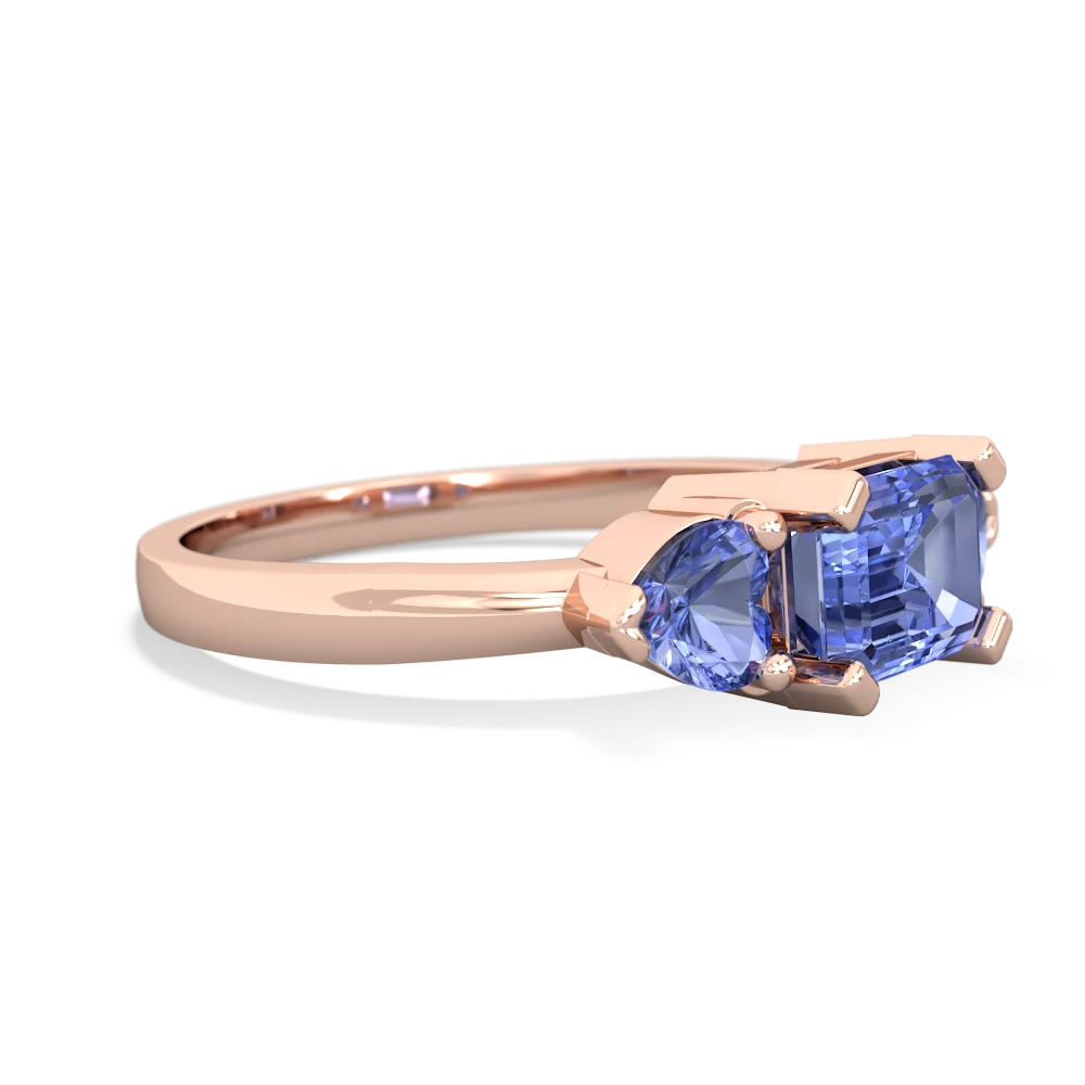 London Topaz Three Stone 14K Rose Gold ring R5235