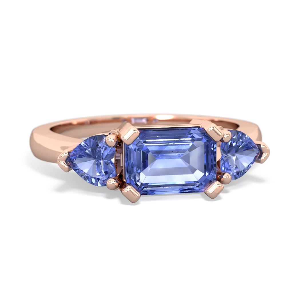 London Topaz Three Stone 14K Rose Gold ring R5235