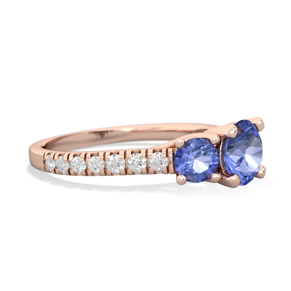 London Topaz Pave Trellis 14K Rose Gold ring R5500