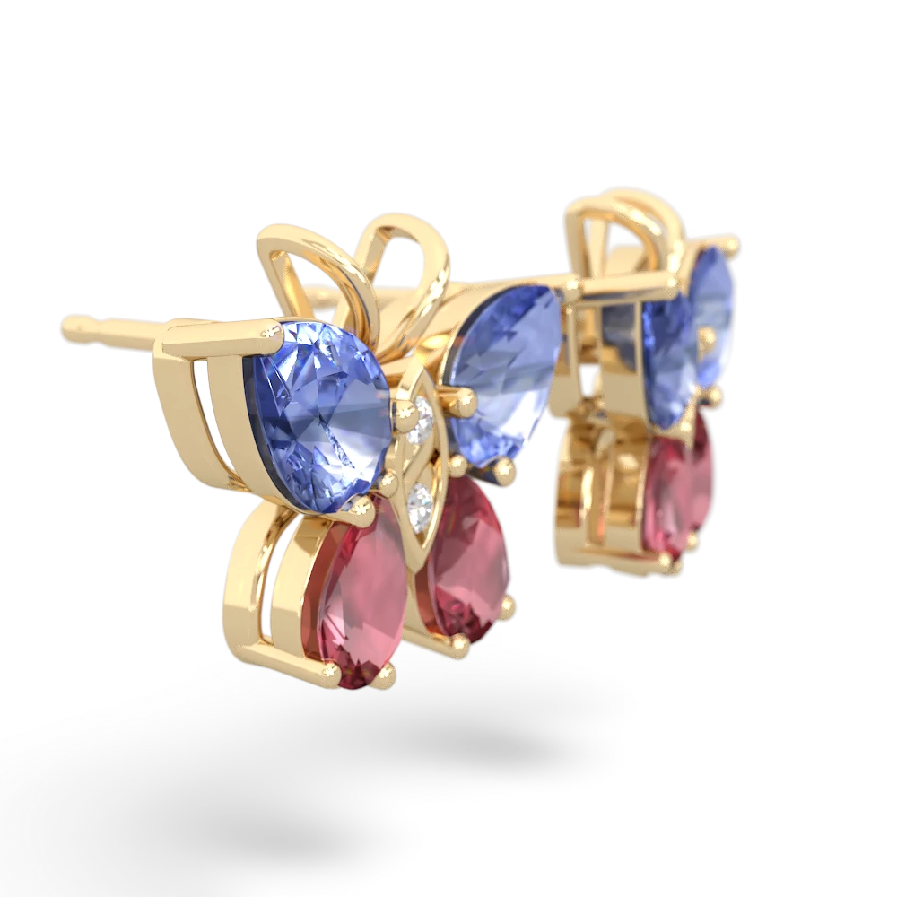 Tanzanite Butterfly 14K Yellow Gold earrings E2215