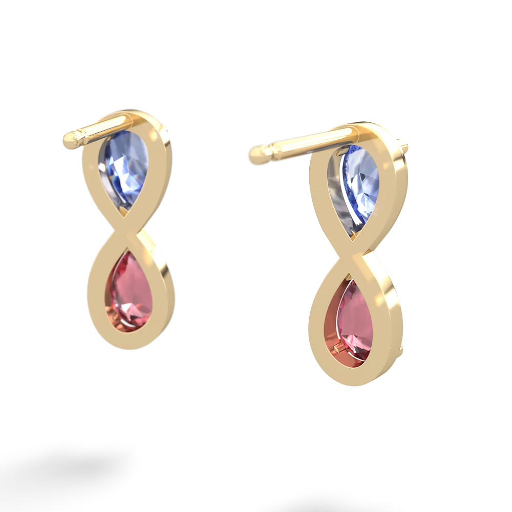 Tanzanite Infinity 14K Yellow Gold earrings E5050