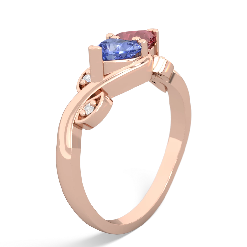 Tanzanite Floral Elegance 14K Rose Gold ring R5790