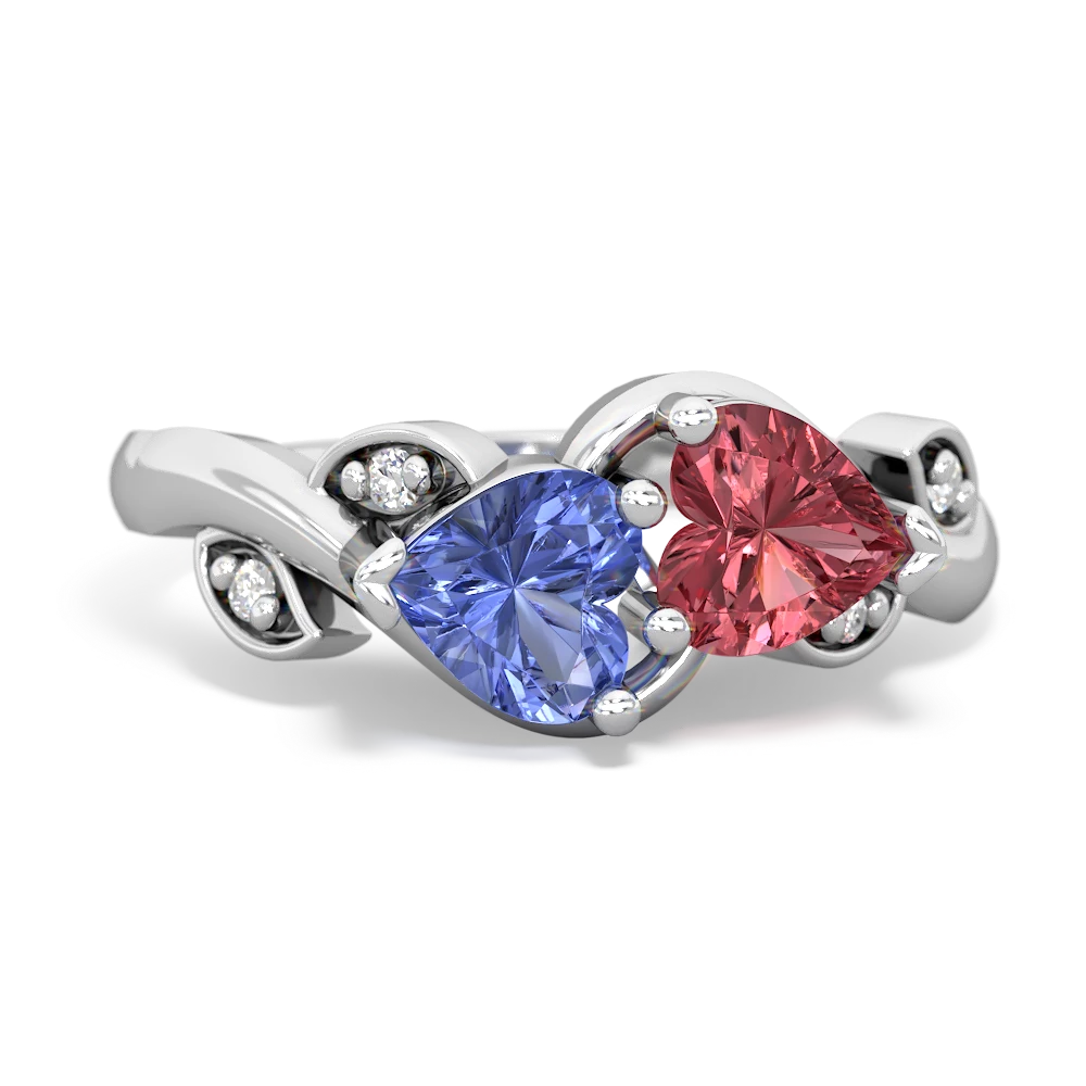 Tanzanite Floral Elegance 14K White Gold ring R5790