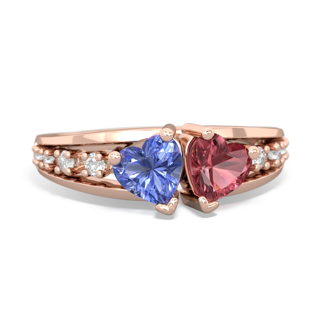 Tanzanite Heart To Heart 14K Rose Gold ring R3342