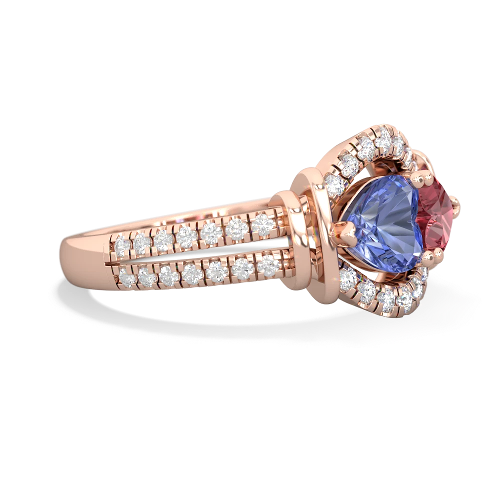 Tanzanite Art-Deco Keepsake 14K Rose Gold ring R5630