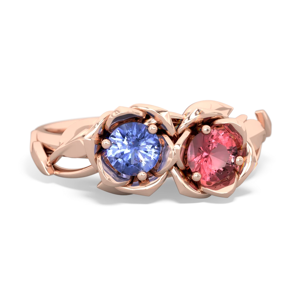 Tanzanite Rose Garden 14K Rose Gold ring R5510