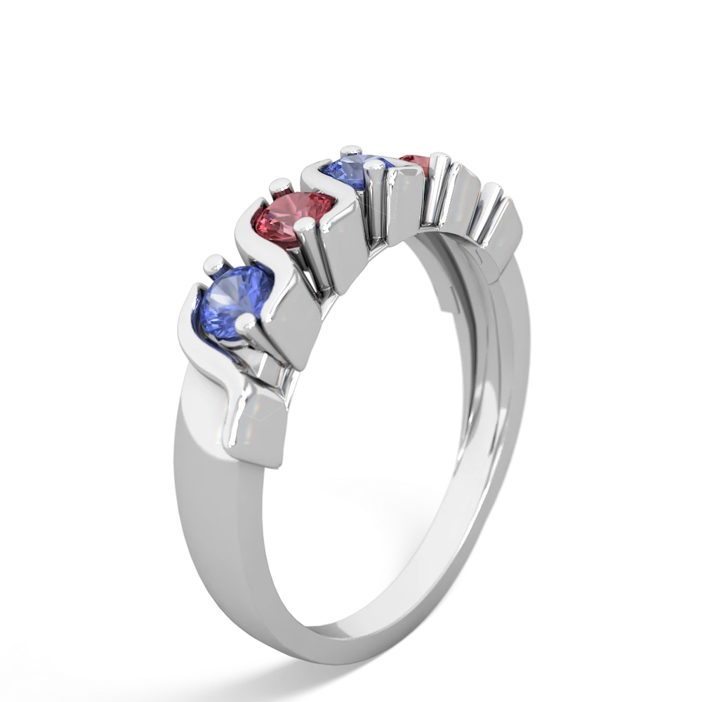 Tanzanite Anniversary Band 14K White Gold ring R2089