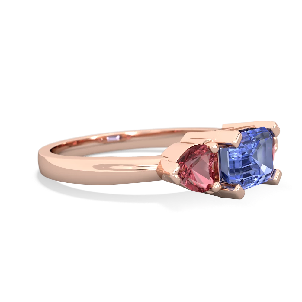 Tanzanite Three Stone 14K Rose Gold ring R5235