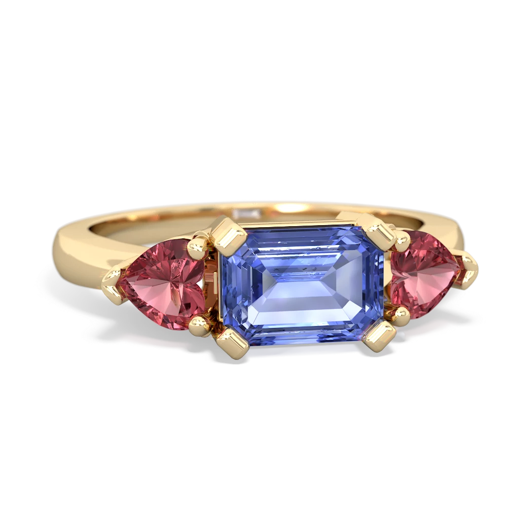 Tanzanite Three Stone 14K Yellow Gold ring R5235