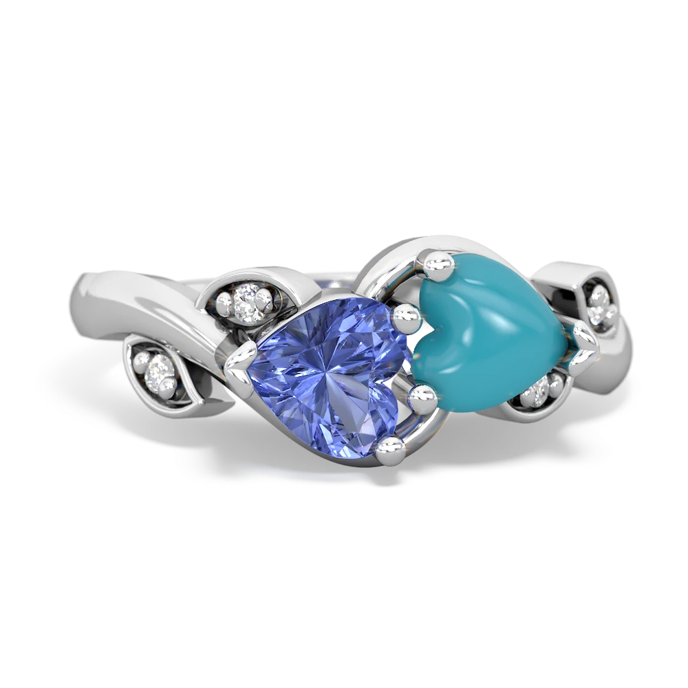 Tanzanite Floral Elegance 14K White Gold ring R5790