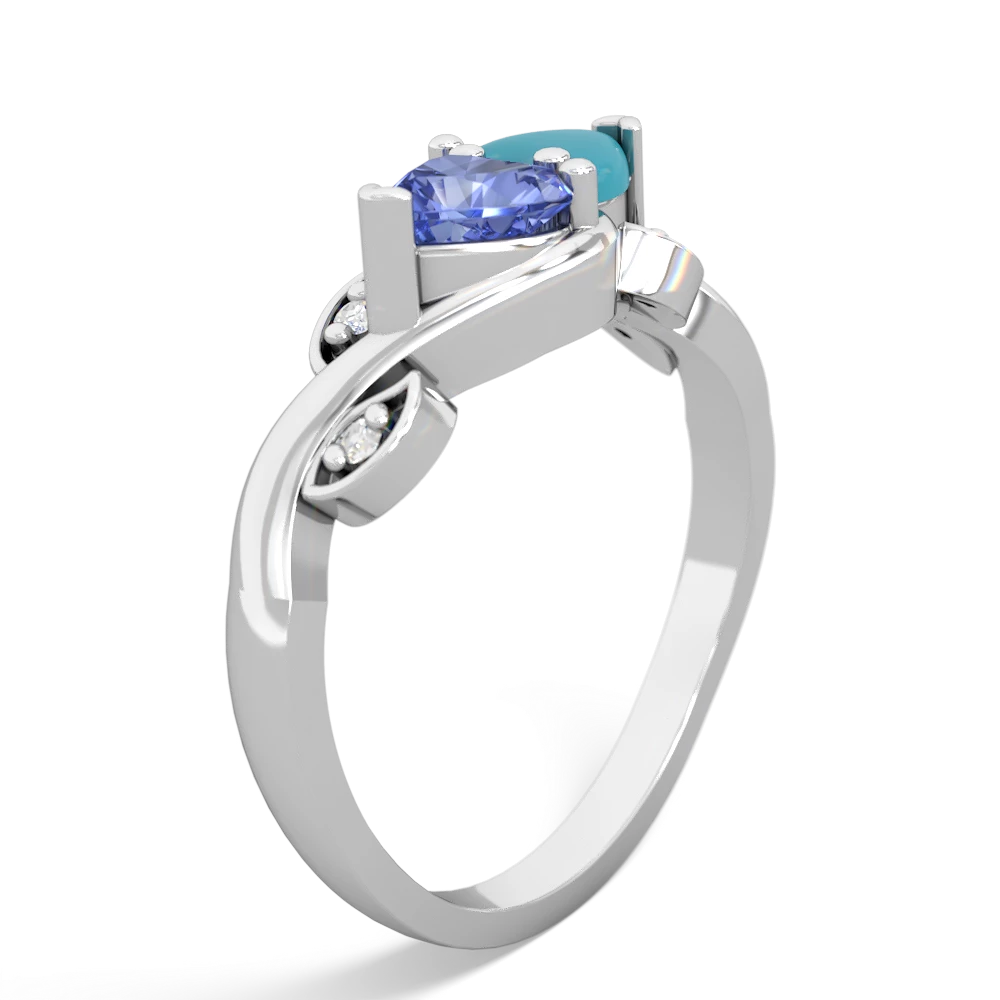 Tanzanite Floral Elegance 14K White Gold ring R5790