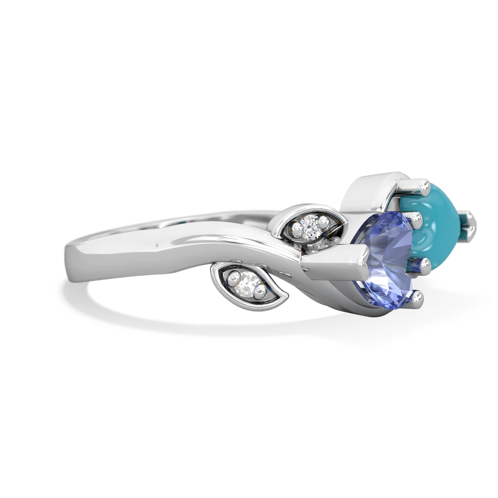 Tanzanite Floral Elegance 14K White Gold ring R5790