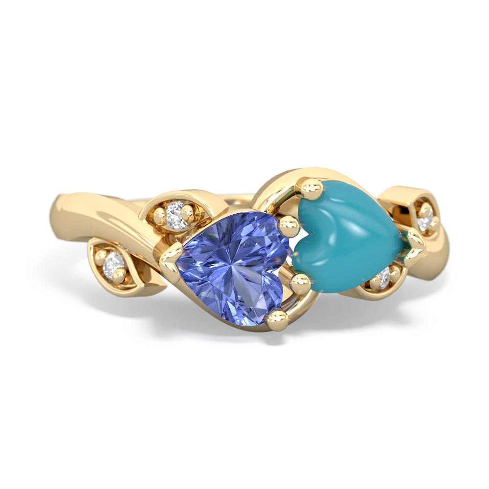 Tanzanite Floral Elegance 14K Yellow Gold ring R5790