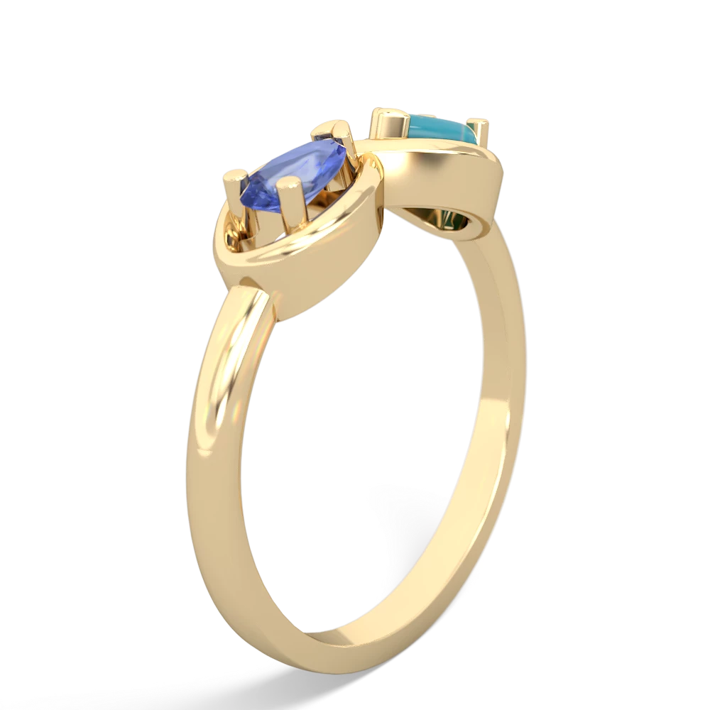 Tanzanite Infinity 14K Yellow Gold ring R5050