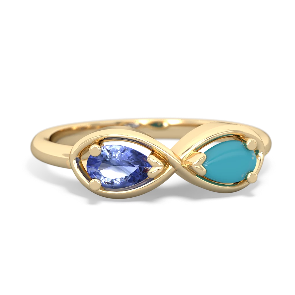 Tanzanite Infinity 14K Yellow Gold ring R5050