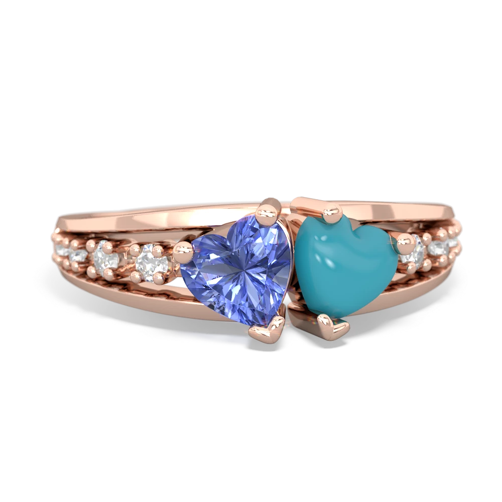 Tanzanite Heart To Heart 14K Rose Gold ring R3342