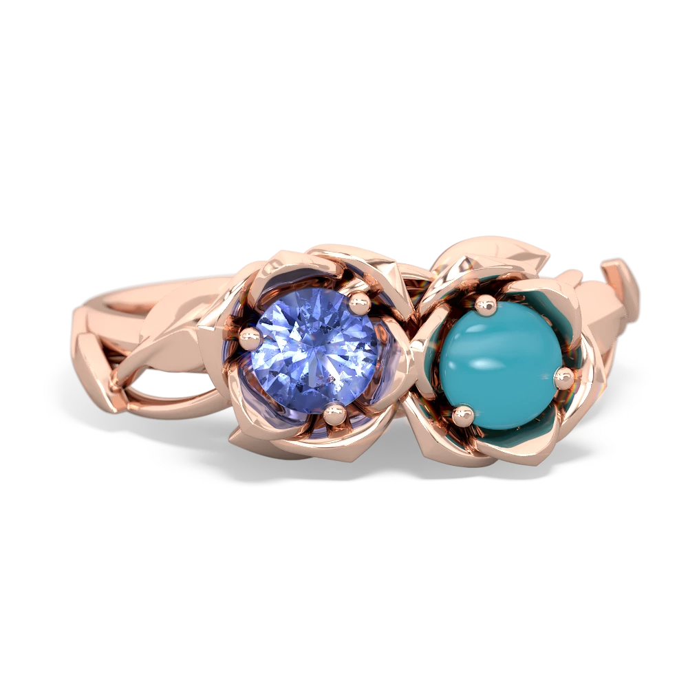 Tanzanite Rose Garden 14K Rose Gold ring R5510