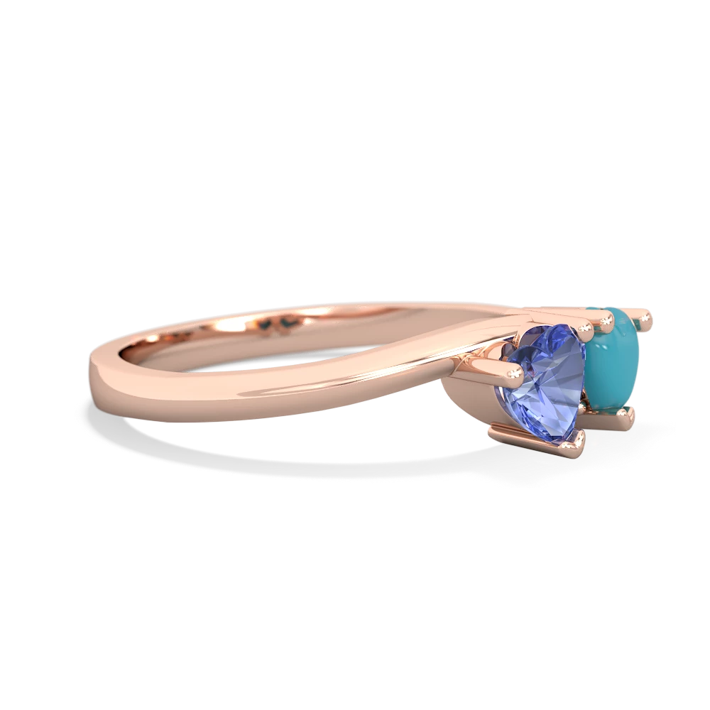 Tanzanite Sweethearts 14K Rose Gold ring R5260