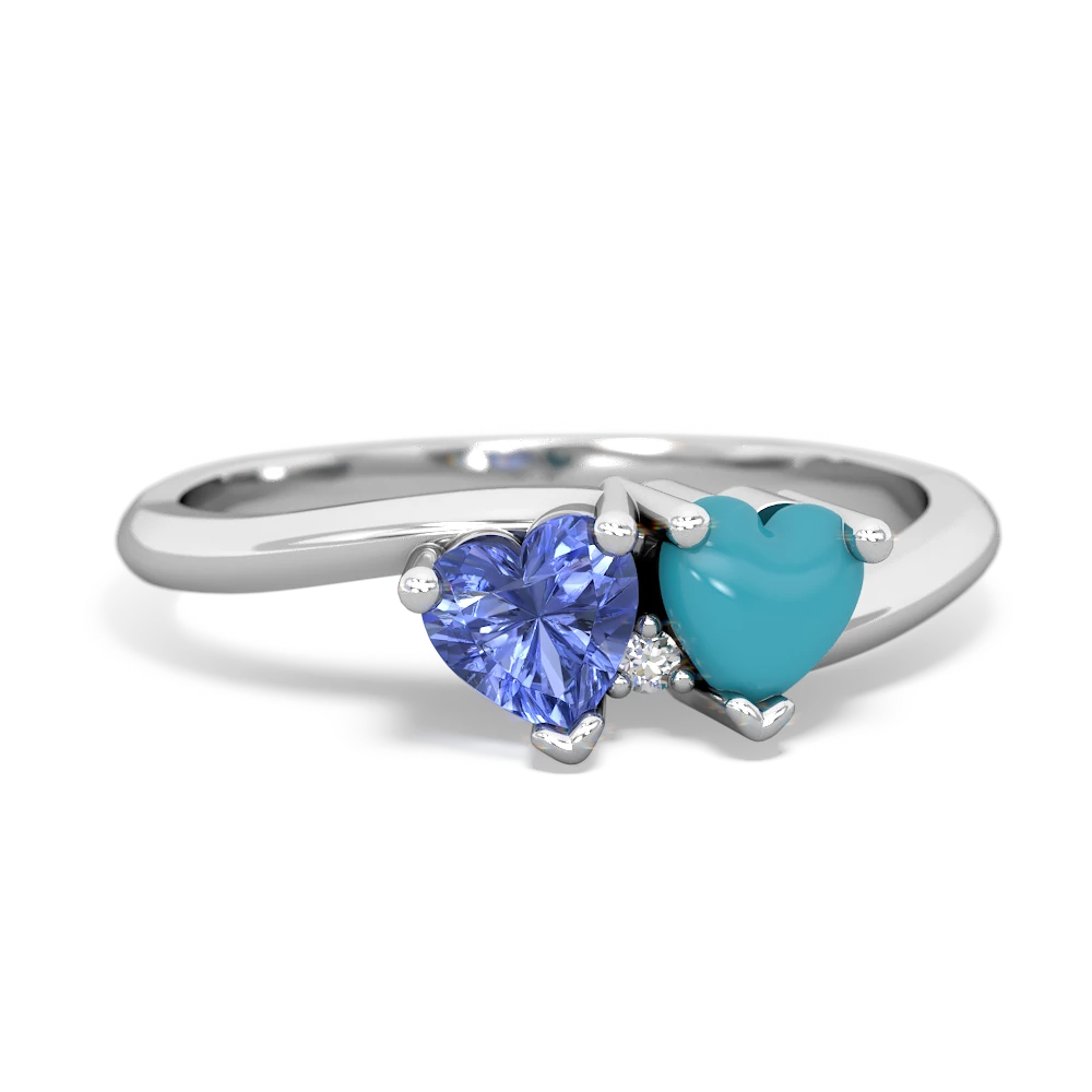 Tanzanite Sweethearts 14K White Gold ring R5260