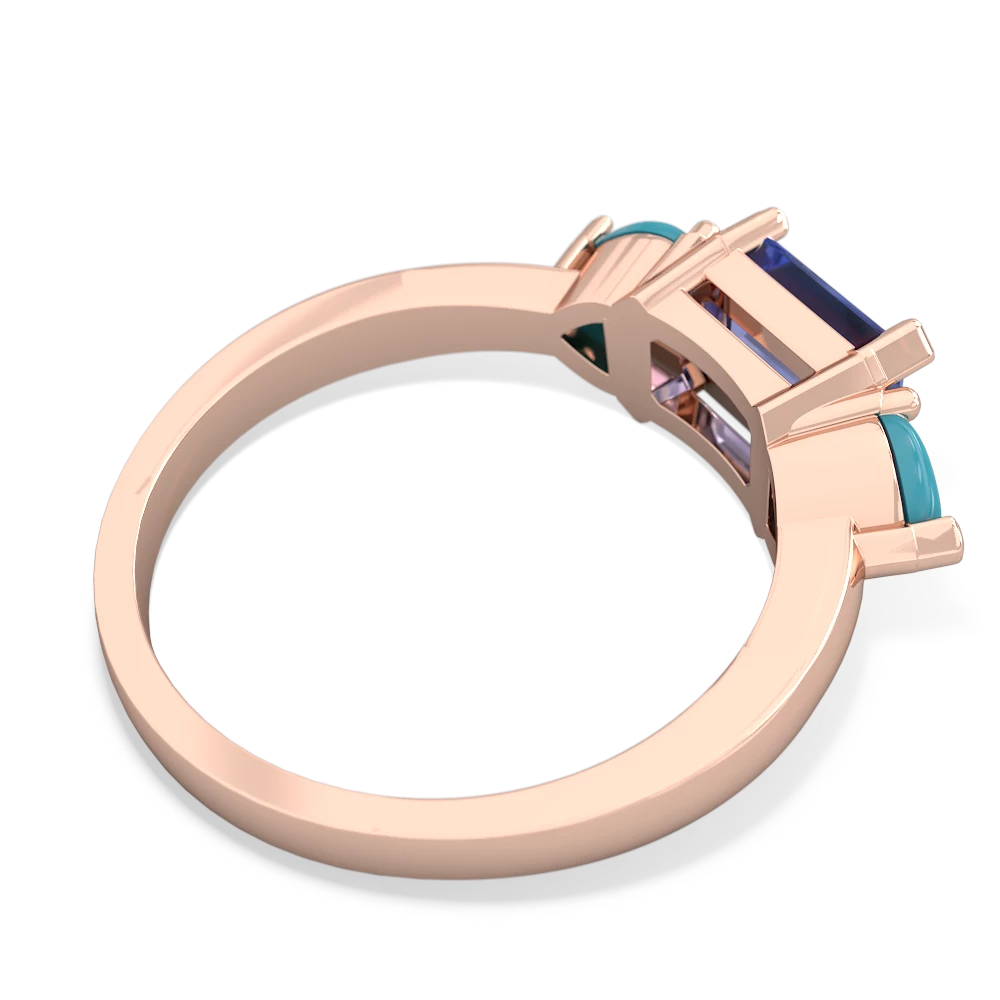 Tanzanite Three Stone 14K Rose Gold ring R5235