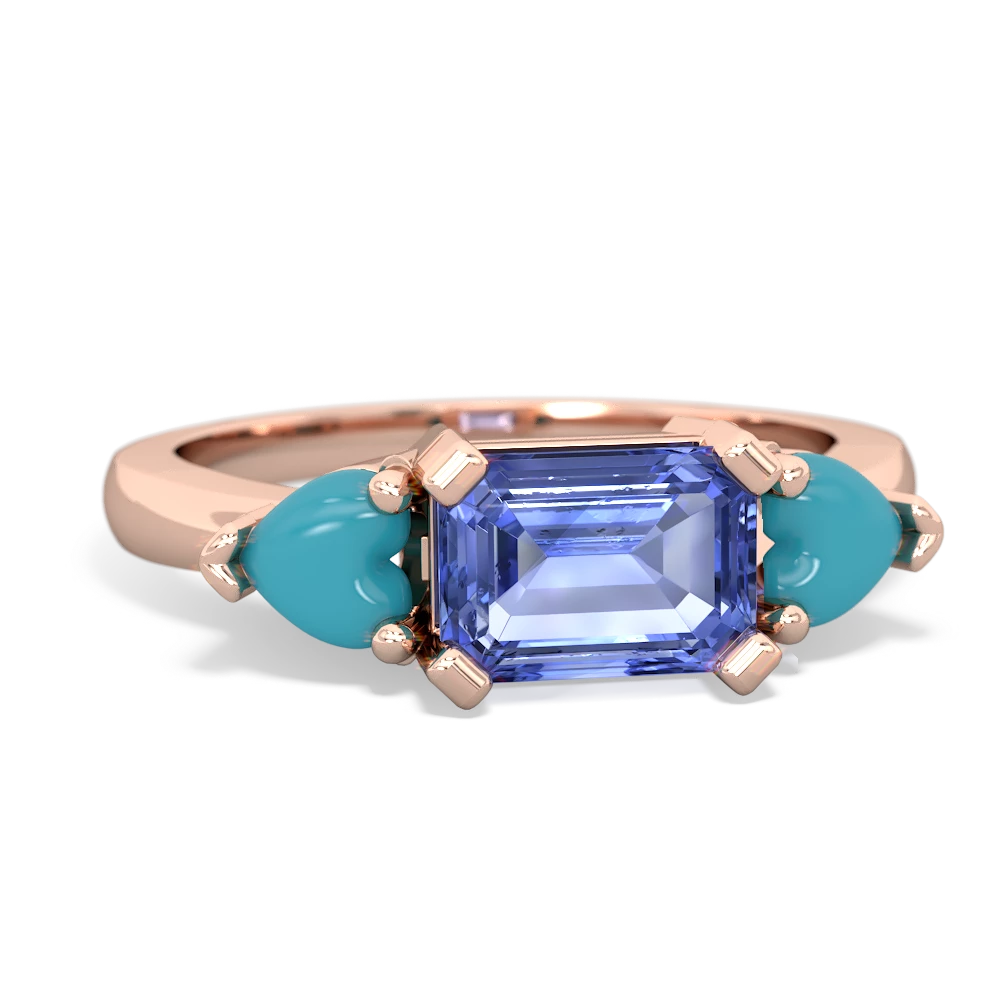 Tanzanite Three Stone 14K Rose Gold ring R5235