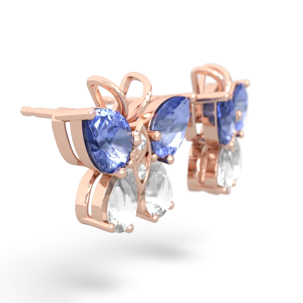 Tanzanite Butterfly 14K Rose Gold earrings E2215