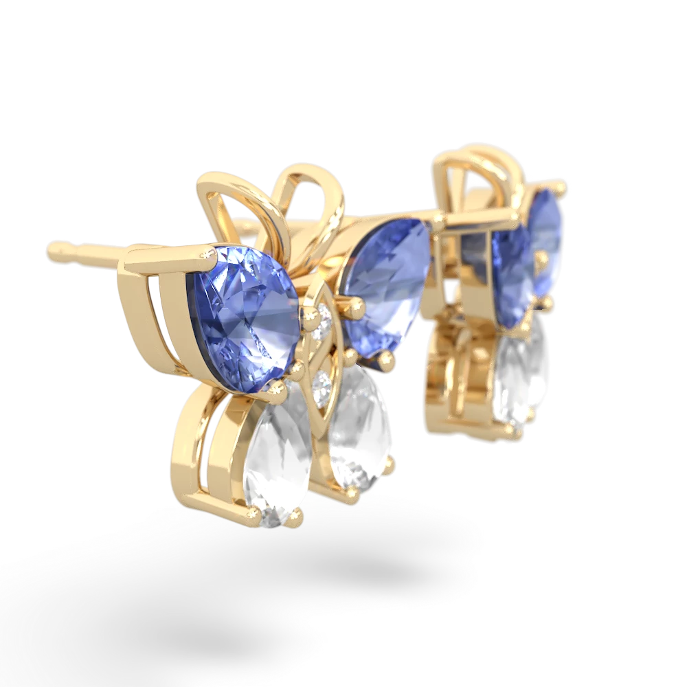 Tanzanite Butterfly 14K Yellow Gold earrings E2215