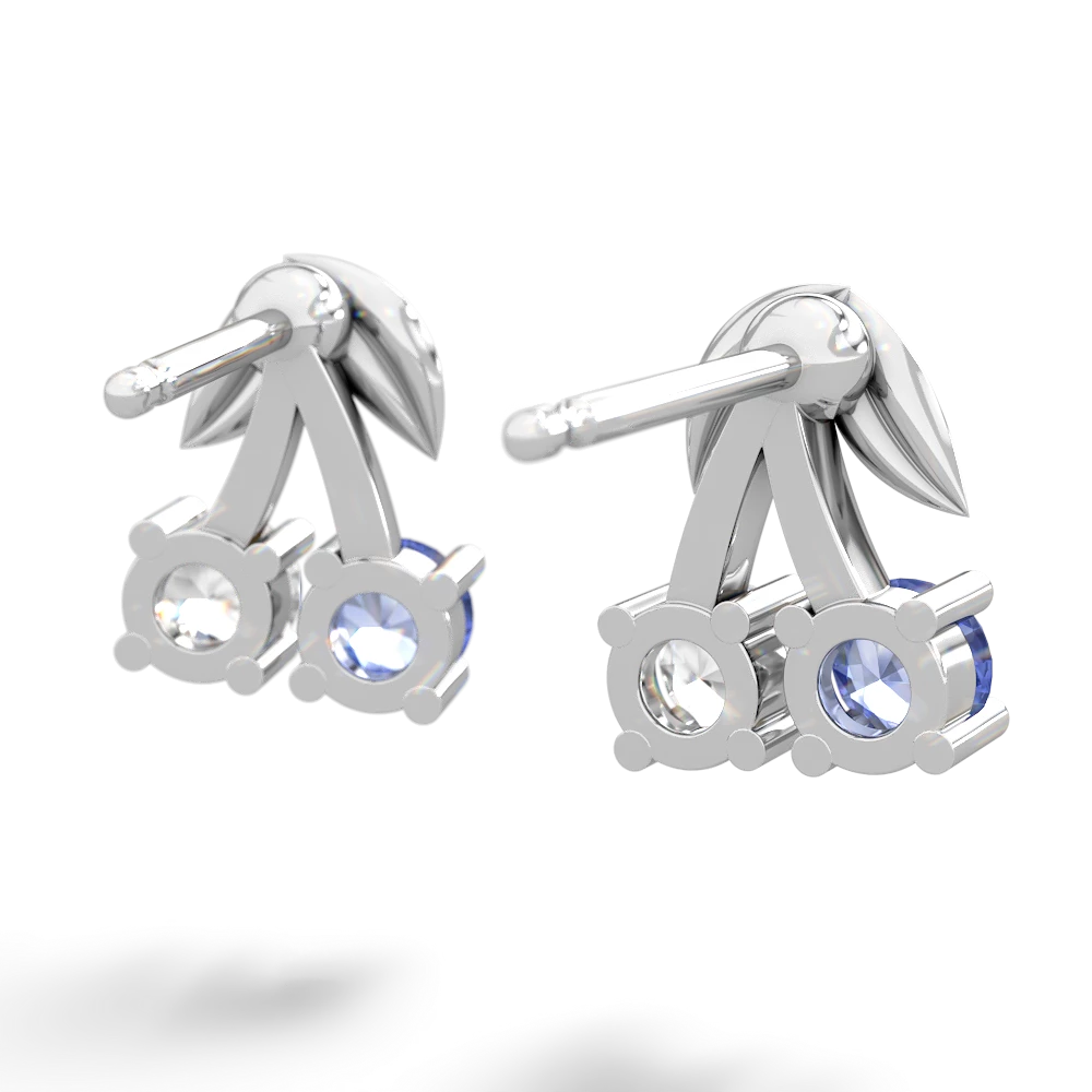 Tanzanite Sweet Cherries 14K White Gold earrings E7001