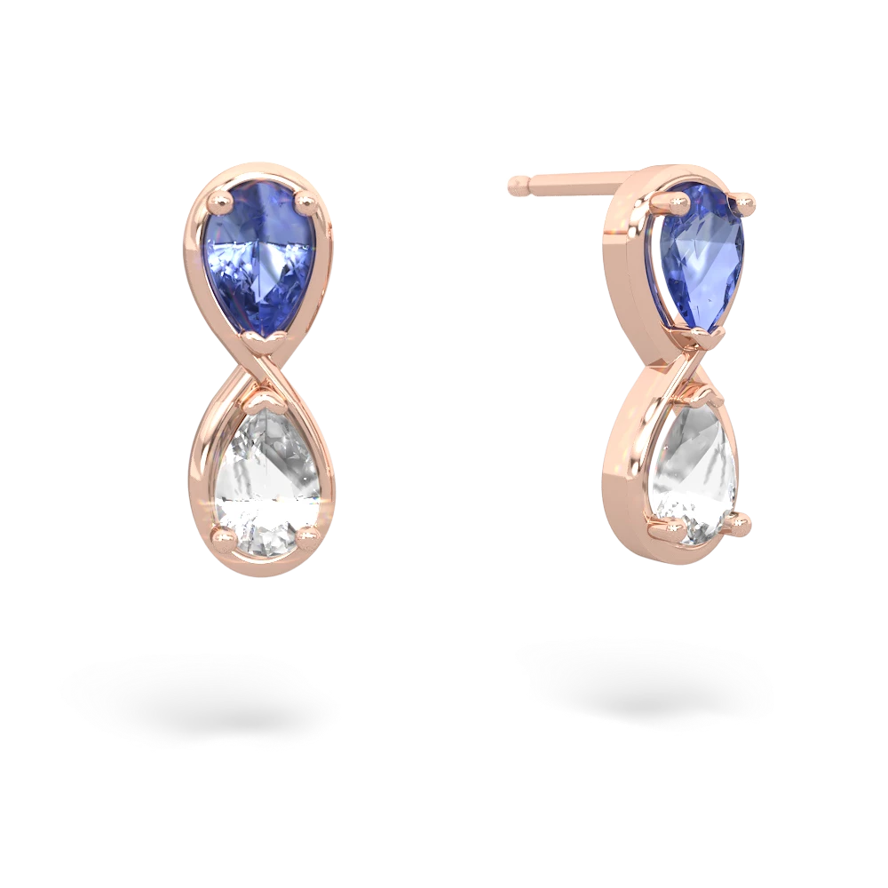 Tanzanite Infinity 14K Rose Gold earrings E5050