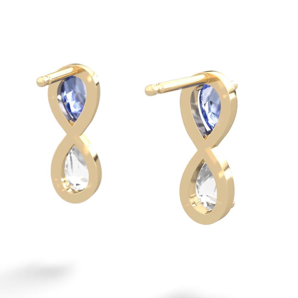 Tanzanite Infinity 14K Yellow Gold earrings E5050