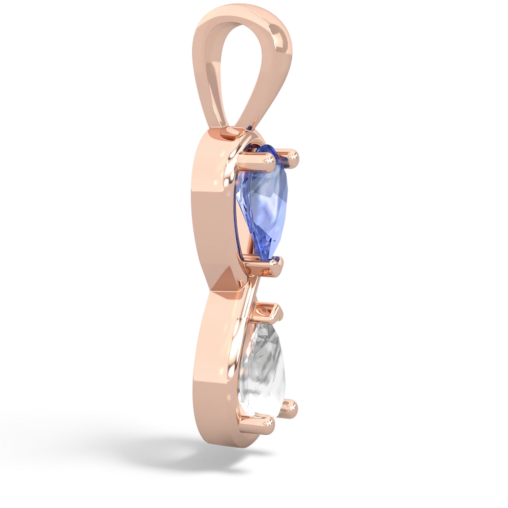 Tanzanite Infinity 14K Rose Gold pendant P5050