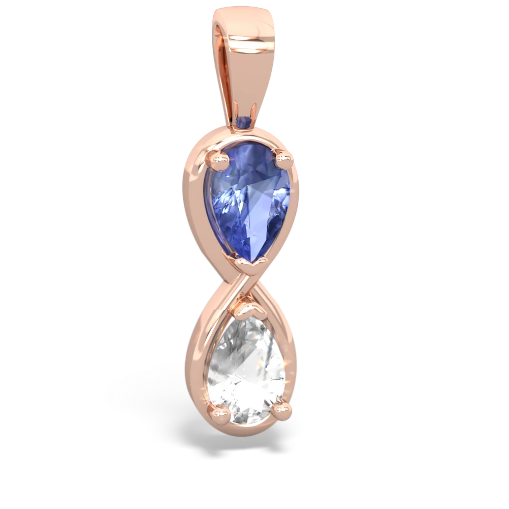 Tanzanite Infinity 14K Rose Gold pendant P5050