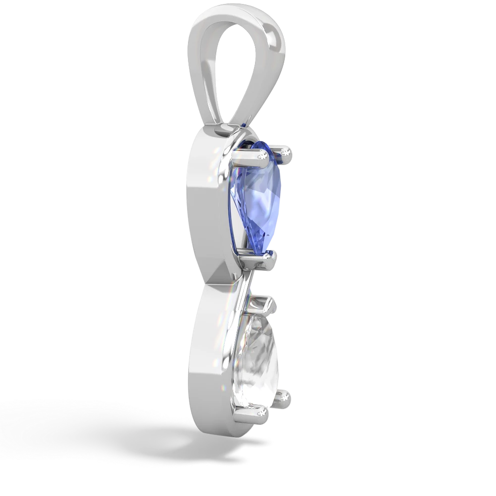 Tanzanite Infinity 14K White Gold pendant P5050