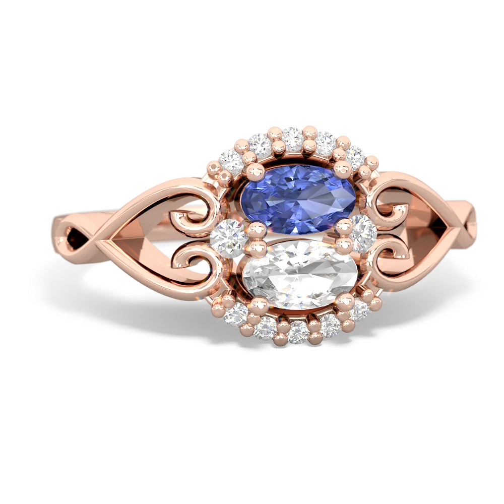 Tanzanite Love Nest 14K Rose Gold ring R5860