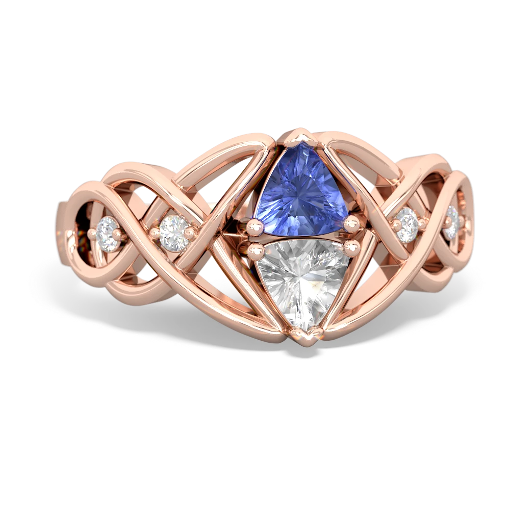 Tanzanite Keepsake Celtic Knot 14K Rose Gold ring R5300