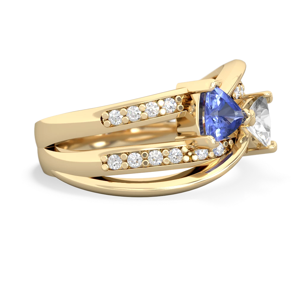 Tanzanite Bowtie 14K Yellow Gold ring R2360