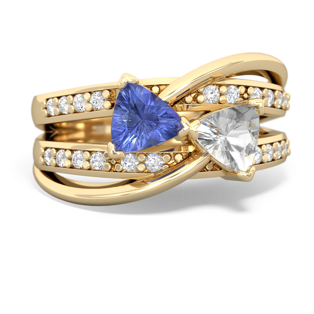 Tanzanite Bowtie 14K Yellow Gold ring R2360