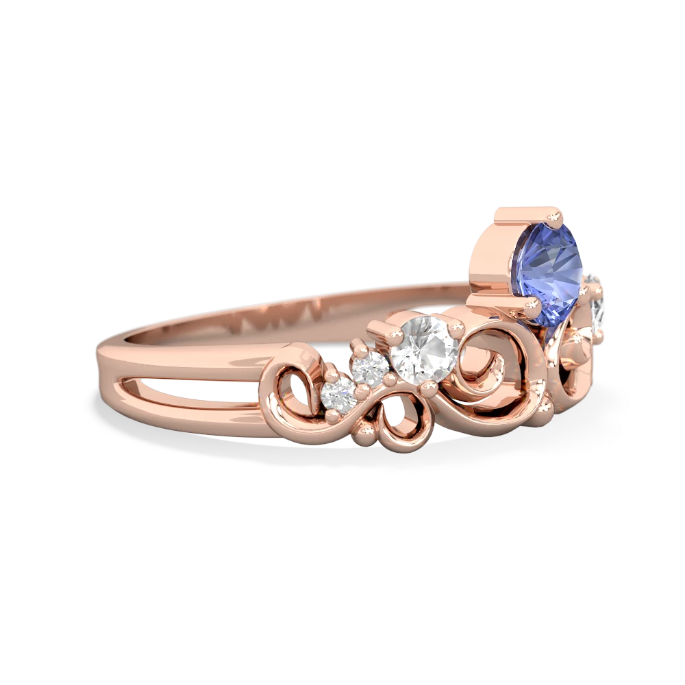 Tanzanite Crown Keepsake 14K Rose Gold ring R5740