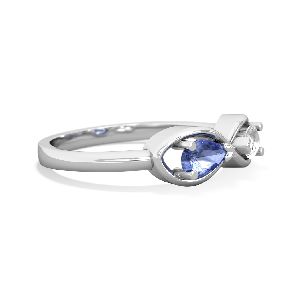 Tanzanite Infinity 14K White Gold ring R5050