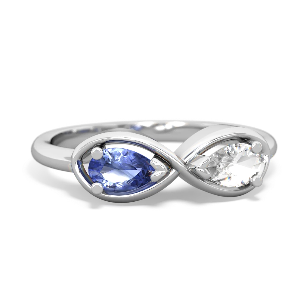 Tanzanite Infinity 14K White Gold ring R5050