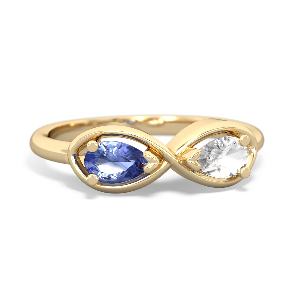 Tanzanite Infinity 14K Yellow Gold ring R5050