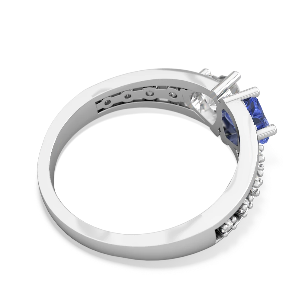 Tanzanite Heart To Heart 14K White Gold ring R3342