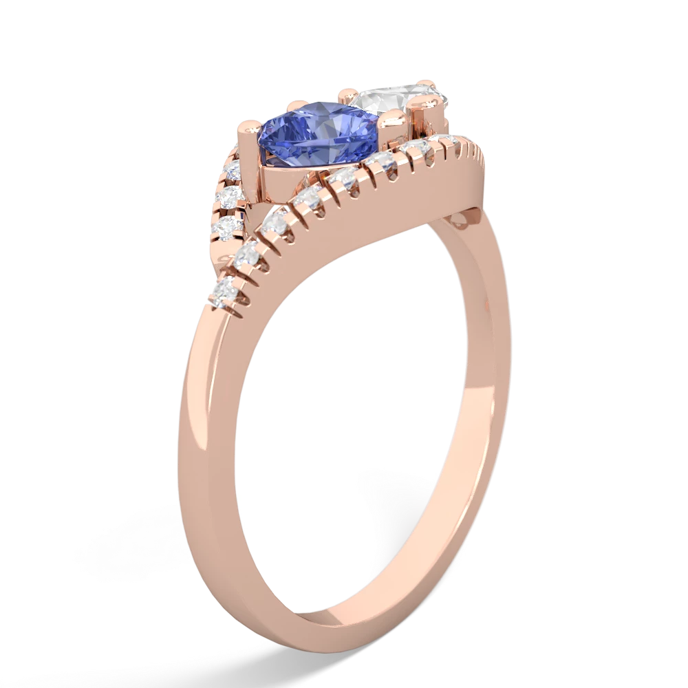 Tanzanite Mother And Child 14K Rose Gold ring R3010